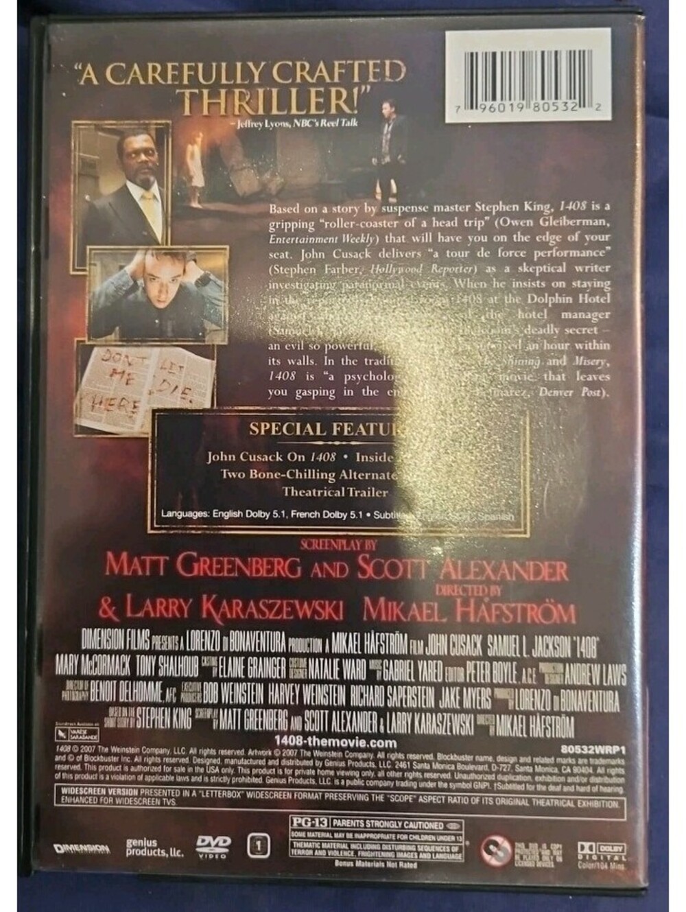 1408 (DVD) Rental. Tested - Picture 2 of 2